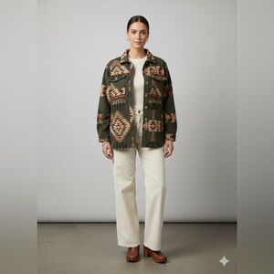 Fringe Aztec Pattern Jacket